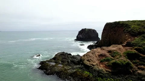 Coastal Cliffs Drone Video Stock Footage 155221986