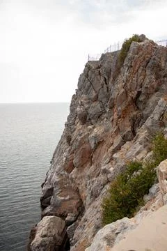 Coastal Cliffs by the Ocean Stock Photos