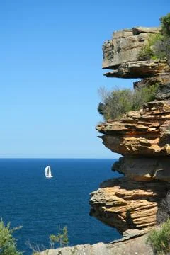 Coastal cliffs of sydney Stock Photos