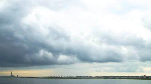 Coastal Cloud Time-lapes Stock Footage 94132311