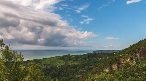 Coastal Cloudburst Stock Photos