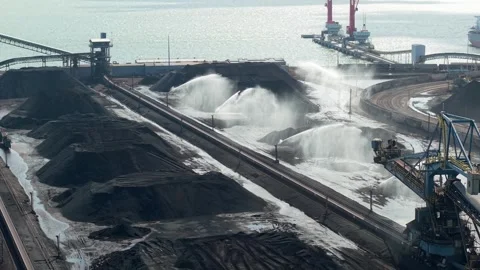 Coastal Coal Terminal Stock Footage 333473701