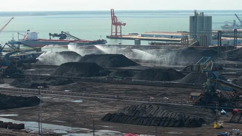 Coastal Coal Terminal Stock Footage 333473702