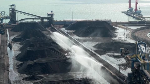Coastal Coal Terminal Stock Footage 333473709