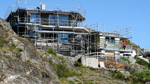 Coastal construction site Stock Footage 90988074
