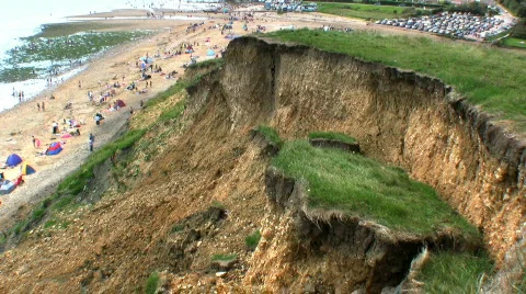 Coastal Erosion Stock Footage 498240