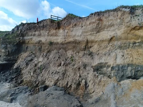 Coastal erosion Stock Footage 74700711