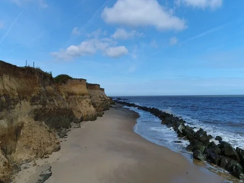 Coastal erosion Stock Footage 74700729