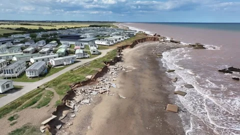 Coastal Erosion Stock Footage 332978417