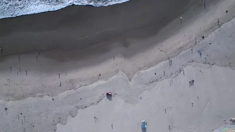 Coastal Evolution: A Beach Sand to Sea View Stock Footage 230578333