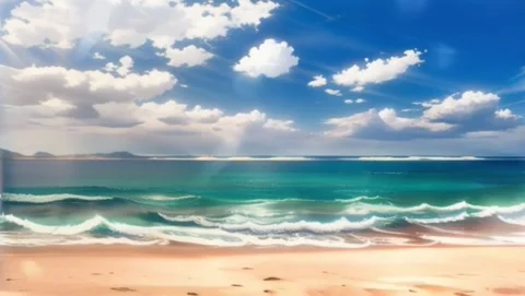 Coastal Expanse Under Celestial Canopy Stock Footage 278150119