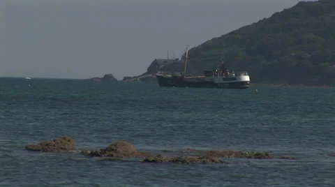 Coastal freighter Stock Footage 33606468