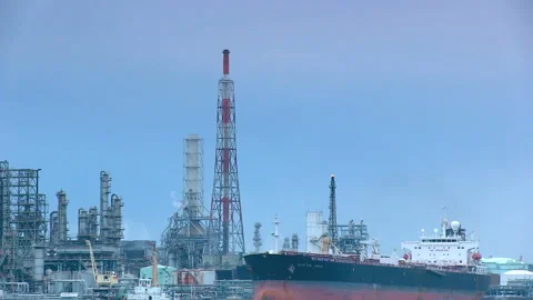 Coastal Industrial Complex Stock Footage 327567404