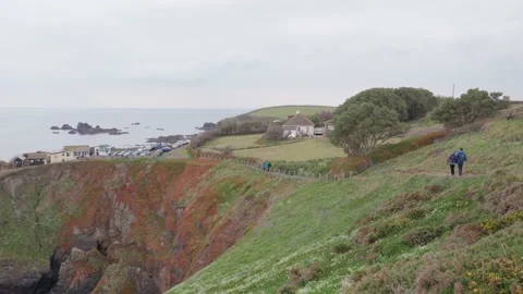 Coastal Landscape Beaches and Cliffs- 4K Stockbeeldmateriaal 153304075