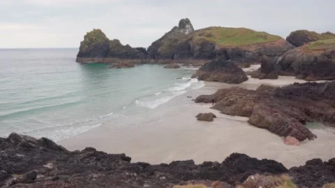 Coastal Landscape Beaches and Cliffs- 4K Stockbeeldmateriaal 153304847