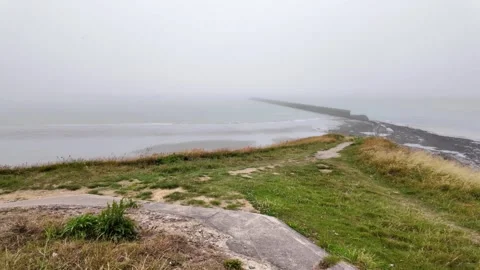 Coastal landscape between Boulogne-sur-Mer and Wimereux Stockbeeldmateriaal 344690806
