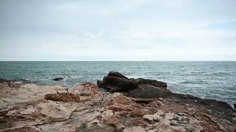 Coastal landscape on the Mediterranean Stock Footage 326452117
