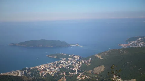 Coastal Montenegro Through Trees Stock Footage 293249541