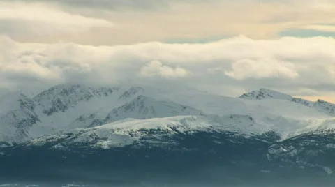 Coastal Mountain Clouds Stock Footage 700635