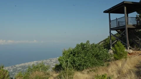 Coastal Observation Tower Stock Footage 339710023