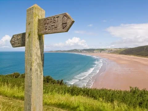Coastal path, woolacombe, devon Foto stock