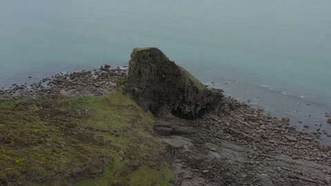 Coastal pathway Orbit Stock Footage 228682711