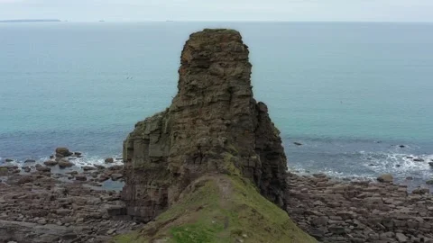 Coastal pathway from rock Stock Footage 228635135
