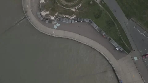 Coastal pathway  vertical view Stock Footage 245385758