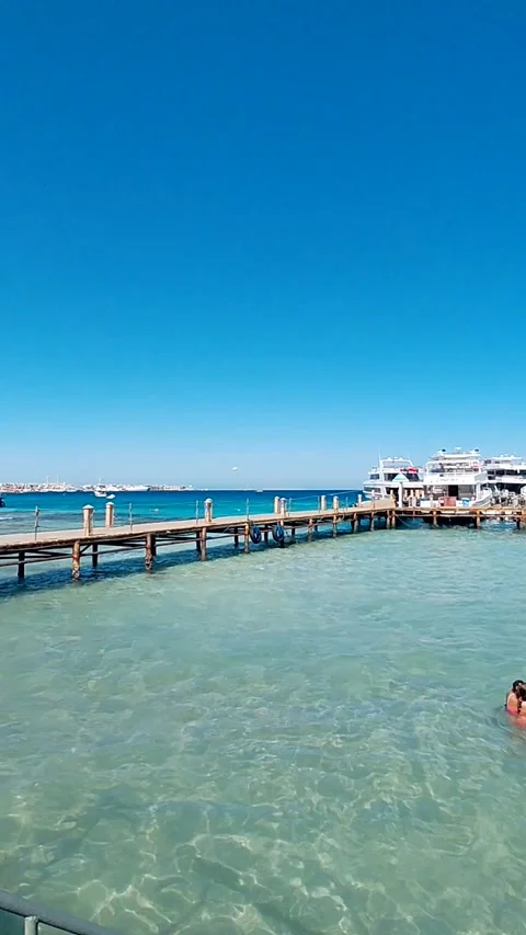 A coastal pier in Hurghada Stock Footage 335979435