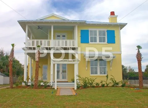 Coastal Residential Home Stock Photos