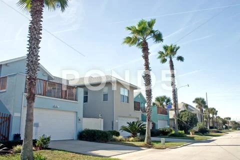 Coastal Residential Home Stock Photos