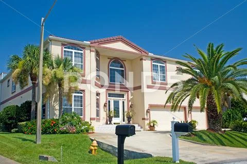 Coastal Residential Home Stock Photos
