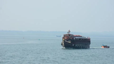 Coastal River Transport with Speedboats and Small Boat Stock Footage 331663205