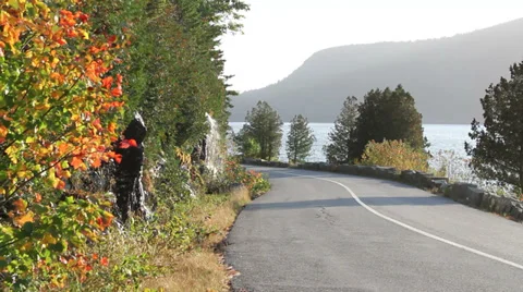 Coastal road Stock Footage 28696152