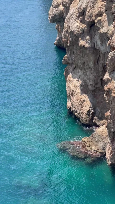 Coastal rocks by the sea Stock Footage 337032693