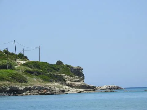 Coastal scene Corfu Stock Photos