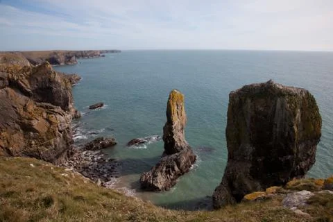 Coastal sea stack Stock Photos
