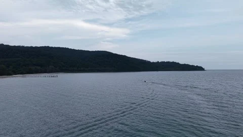 Coastal Serenity from Above Stock Footage 309996704