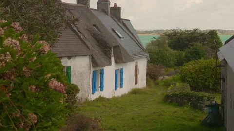 Coastal Settlements At Île-aux-Moines Island In The Gulf of Morbihan, Brittany Video stock 336713538
