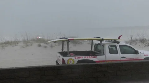 Coastal storm high wind horizontal rain Stock Footage 72357975