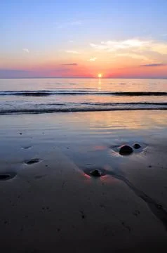Coastal sunset Foto stock