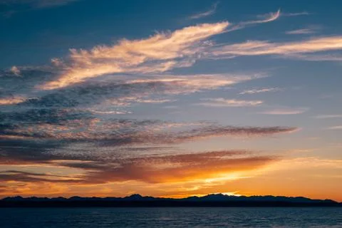 Coastal Sunset Stock Photos