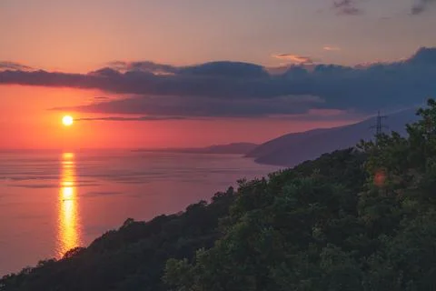 Coastal Sunset Stock Photos
