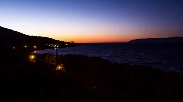 Coastal Sunset quiet Road Stock Footage 85490227