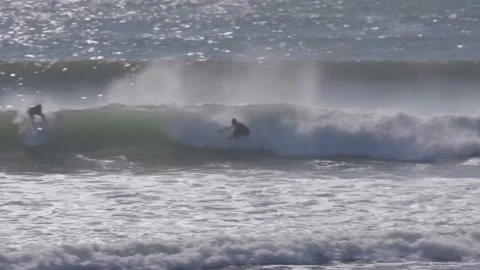 Coastal Surfers Stock Footage 134741929