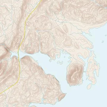 Coastal Topographic Map Stock Illustration