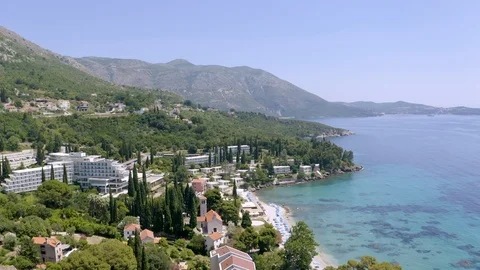 Coastal town in Croatia Stock Footage