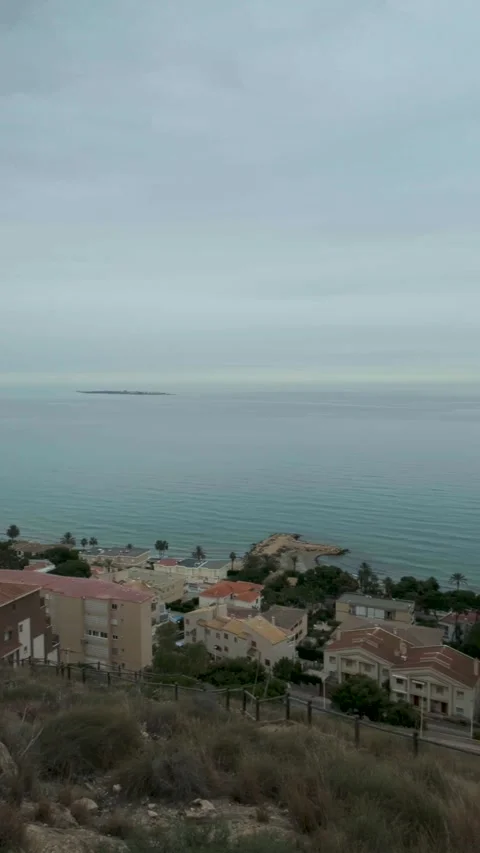 Coastal Town Vista Stock Footage 281144486