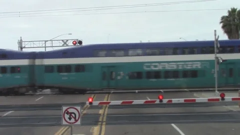 Coastal train Video stock 77817178