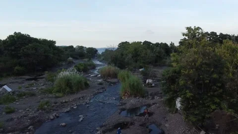 Coastal video footage using drones Video stock 237291495